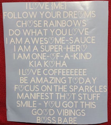 Inspirational decal statements {3}