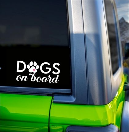 Dogs on Board Decal