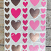 Wall decals of hearts  