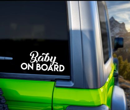 Eye-Catching Baby On Board Decal