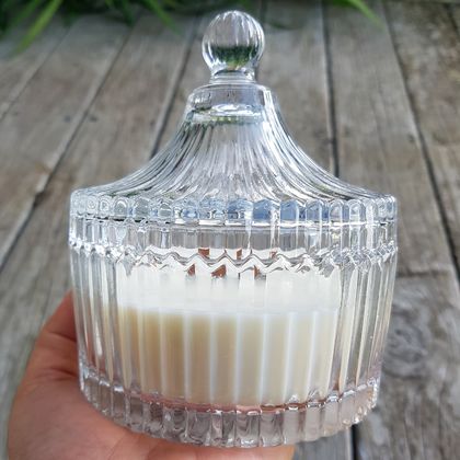 Basic crystal glass soy candle