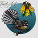 8x10” ART PRINT ~ Fantail & Kowhai 