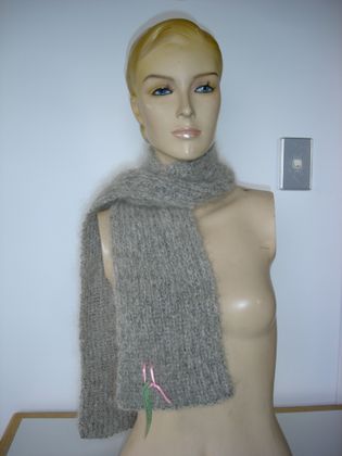 Knitted mohair scarf