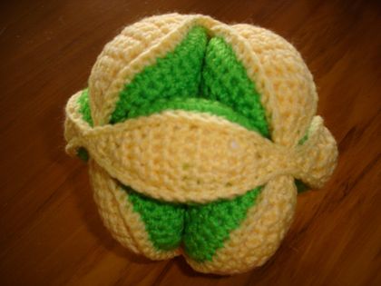 Crocheted puzzle ball