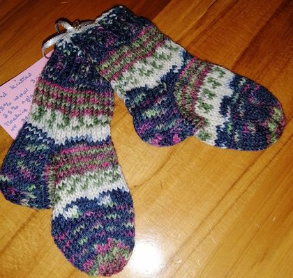 Baby socks - machine washable wool blend