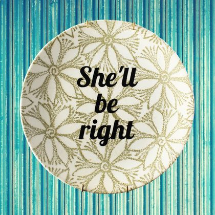 She’ll Be Right - Kiwi As Decorative Plate