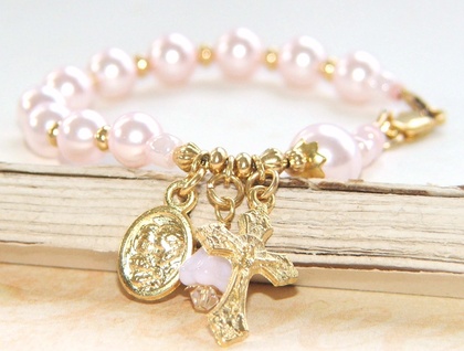 Rosary Bracelet for Baby Girl / Baptism