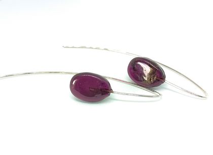 Purple Pebble Earrings