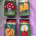 Four Wool needle-felted matchbox covers - Autumn designs- Perfect Autumn gift for friends