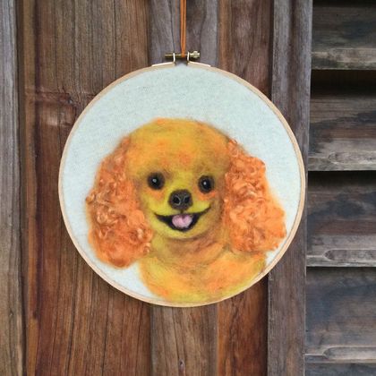 Introducing the enchanting Wool needle felted dog