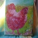 Little Red hen - acrylic painting