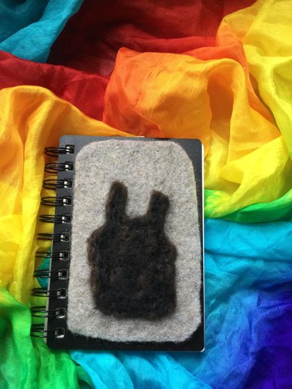 Hand needle felted art diary - 120 pages - sweet gift 