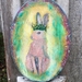 Easter rabbit  - Acrylic -Original 0n canvas   - New Zealand artist Marie Pickering