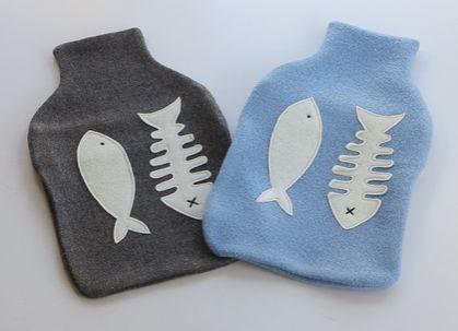Hotwater Bottle Cover "For the Love of Fish"