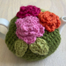 FREE Teapot with this Gorgeous Tea Cosy -  Olive green with pink and orange roses  