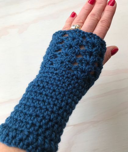 Fabulous Teal Blue Pure Wool Wristwarmers/Fingerless Gloves 