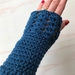 Fabulous Teal Blue Pure Wool Wristwarmers/Fingerless Gloves 