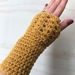 Fabulous Mustard Pure Wool Wristwarmers/Fingerless Gloves 