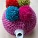 Gorgeous Tea Cosy with FREE Teapot -  Pink with Pom Poms
