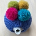 Gorgeous Tea Cosy with FREE Teapot -  Blue with Pom Poms