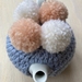 Gorgeous Tea Cosy with FREE Teapot - Light Blue with Poms
