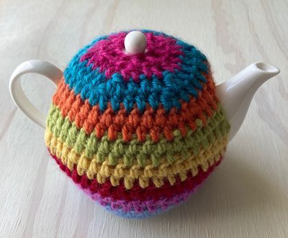 FREE Teapot with this Gorgeous Tea Cosy -  Rainbow Stripes