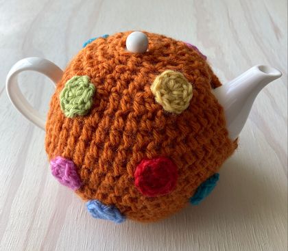 FREE Teapot with this Gorgeous Tea Cosy -  Orange with Spots