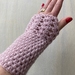 Fabulous Light Pink Pure Wool Wristwarmers/Fingerless Gloves 