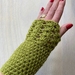 Fabulous Olive Green Pure Wool Wristwarmers/Fingerless Gloves 