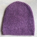 Gorgeously Cosy Dark Lilac Wool Slouch Beanie 