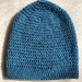Gorgeously Cosy Air Force Blue Wool Slouch Beanie 