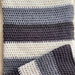 Beautiful Pure Wool Baby Blanket - Grey and White Stripes