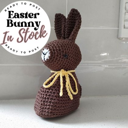 Hand Crocheted Easter Bunny - 1 in stock.