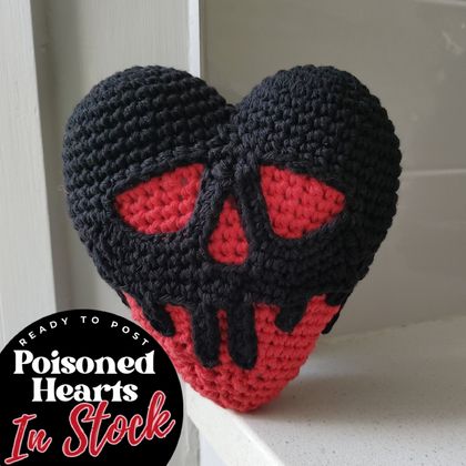 Hand Crocheted Poisoned Heart - In Stock