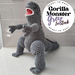 Hand Crocheted Gorilla Monster - 1 grey in stock