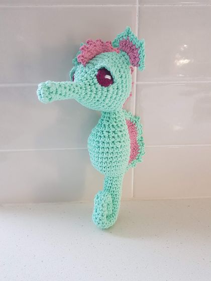Hand Crocheted Josie the Seahorse