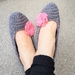 Hand Crocheted Adult Ballerina Slippers