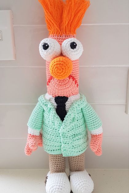 Hand Crocheted Beaker Muppet 