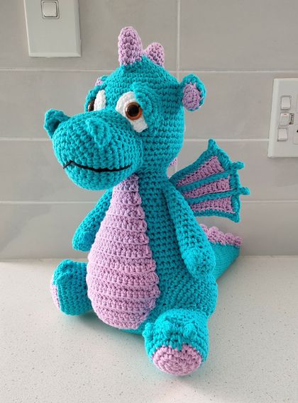 Hand Crocheted Drake the Dragon