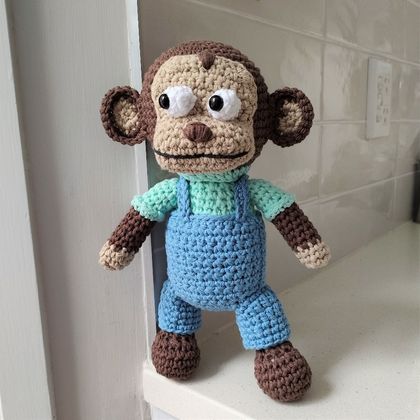 Hand Crocheted Awkward Monkey