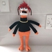 Hand Crocheted Pepe the  King Prawn Muppet