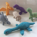 Hand Crocheted Set of Dinosaurs