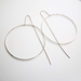 Sterling Silver Hoop Thread Earrings