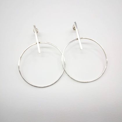 Sterling Silver Radius Earrings