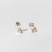 Sterling Silver Gold Heart Stud Earrings