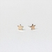 Sterling Silver Gold Star Stud Earrings