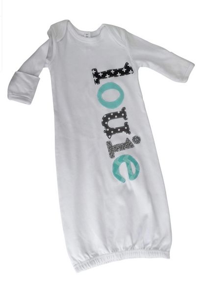 Personalised baby gown - 4-6 letters