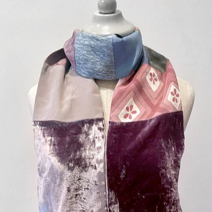 Vintage Kimono Silk Scarf - ‘Etta’