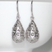 Stunning Silver Bubble Teardrop Earrings 