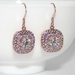 Gorgeous Rose Gold Cubic Zirconia Square Earrings